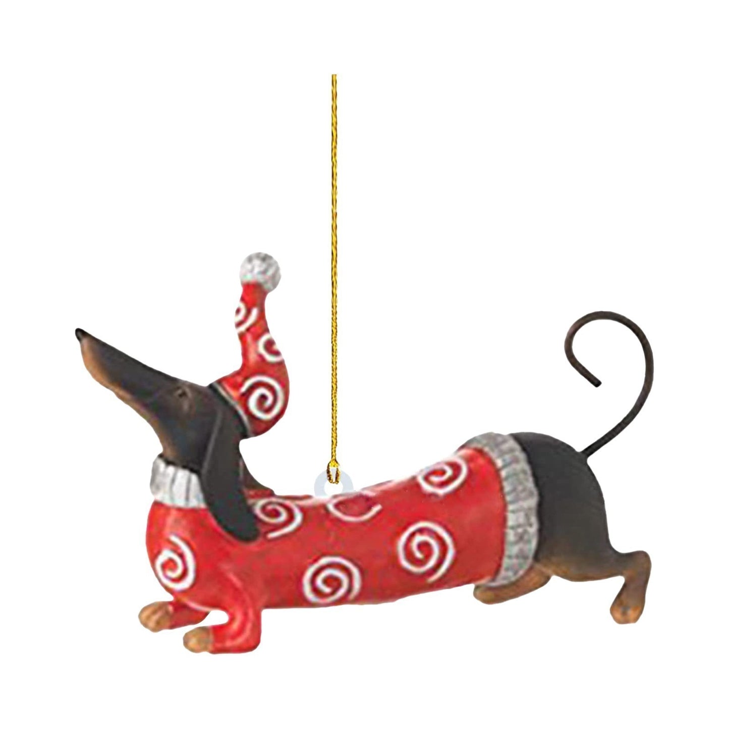 Adorno para árbol de Navidad con forma de perro de acrílico