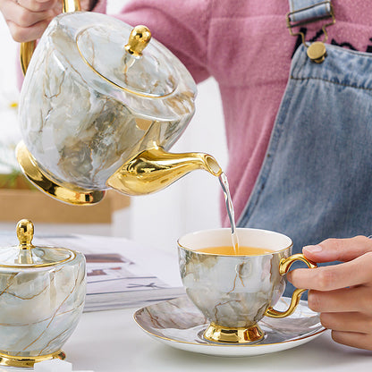 Juego de tazas de café de porcelana casera