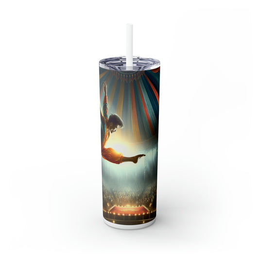 "The Aerial Acrobat" - The Alien Maars® Skinny Tumbler with Straw 20oz Photorealism