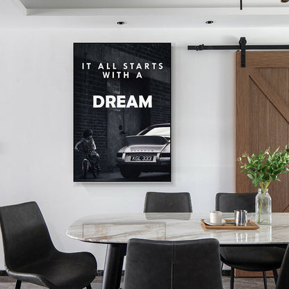 Everything Starts With A Dream Canvas Painting Core