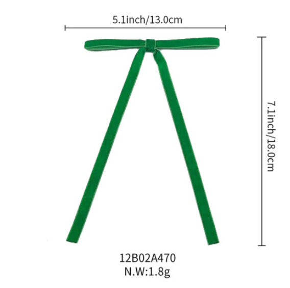 Lot de 12 bandes de velours avec nœud et décoration pour sapin de Noël