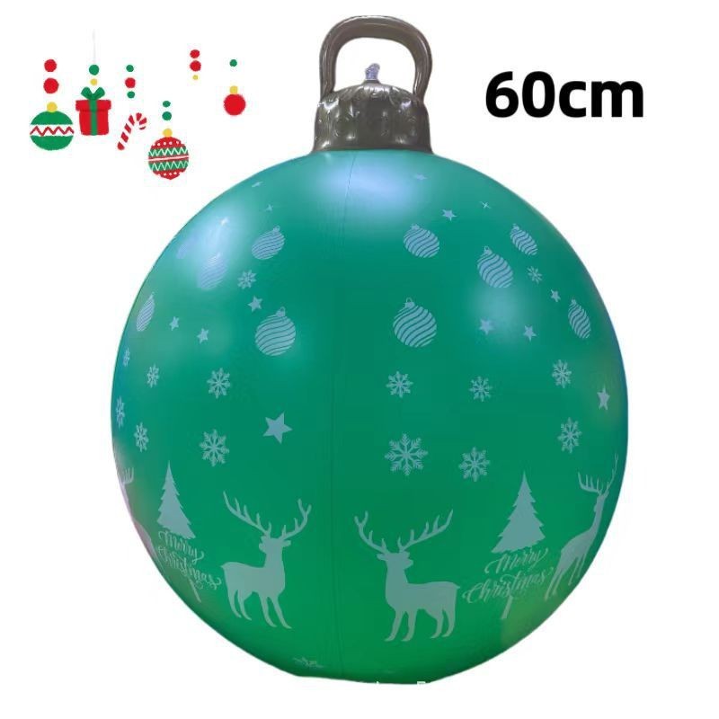 PVC Inflatable 60cm Christmas Ball Ornament Ball Venue Layout Party Atmosphere Ball Courtyard Layout