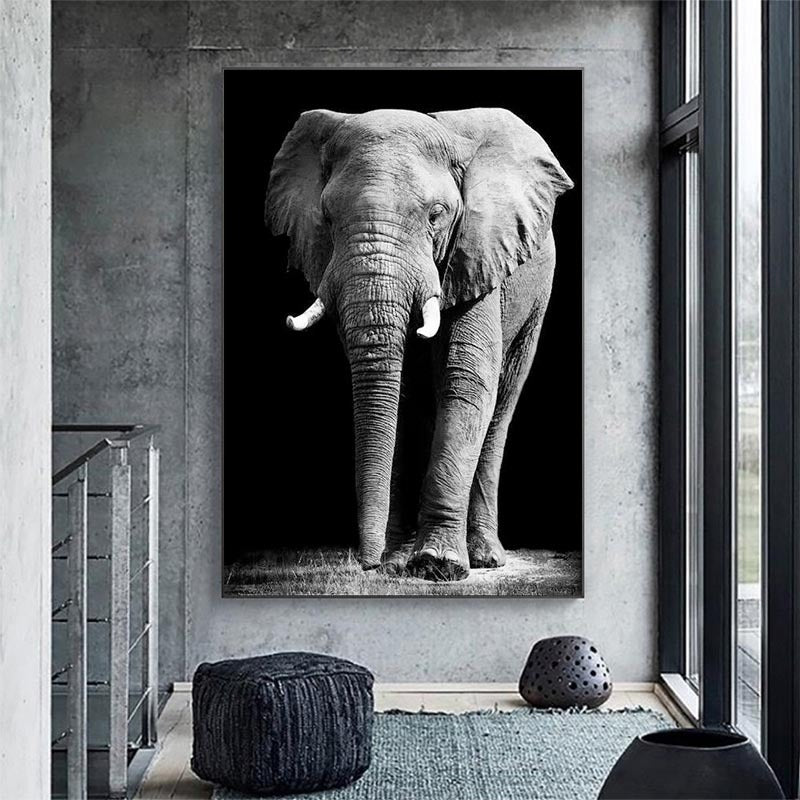 Affiches de peinture sur toile d'éléphant sauvage d'afrique