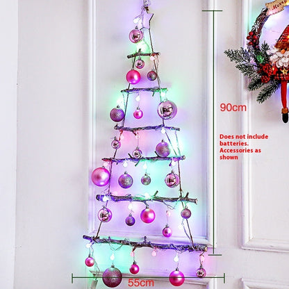 Wooden Christmas Tree Decorative Pendant Creative Diy