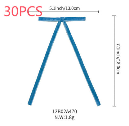 Lot de 12 bandes de velours avec nœud et décoration pour sapin de Noël