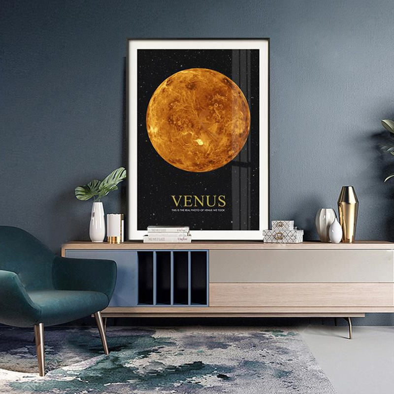 Astronaut Moon Mars Print Fashion Poster Canvas Painting