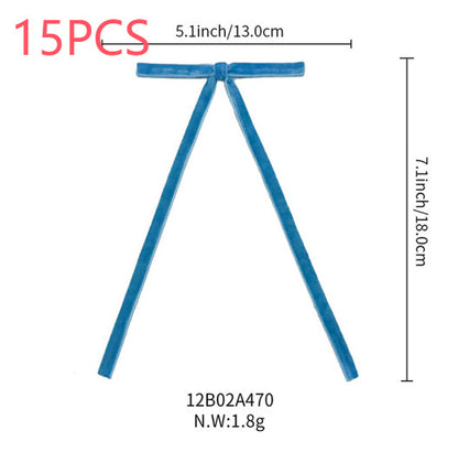 Lot de 12 bandes de velours avec nœud et décoration pour sapin de Noël