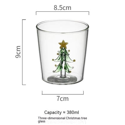 Coupe en verre en forme d'arbre de Noël en trois dimensions