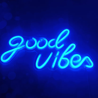 LED English Letter Goodvibes Backboard Decorative Neon Light