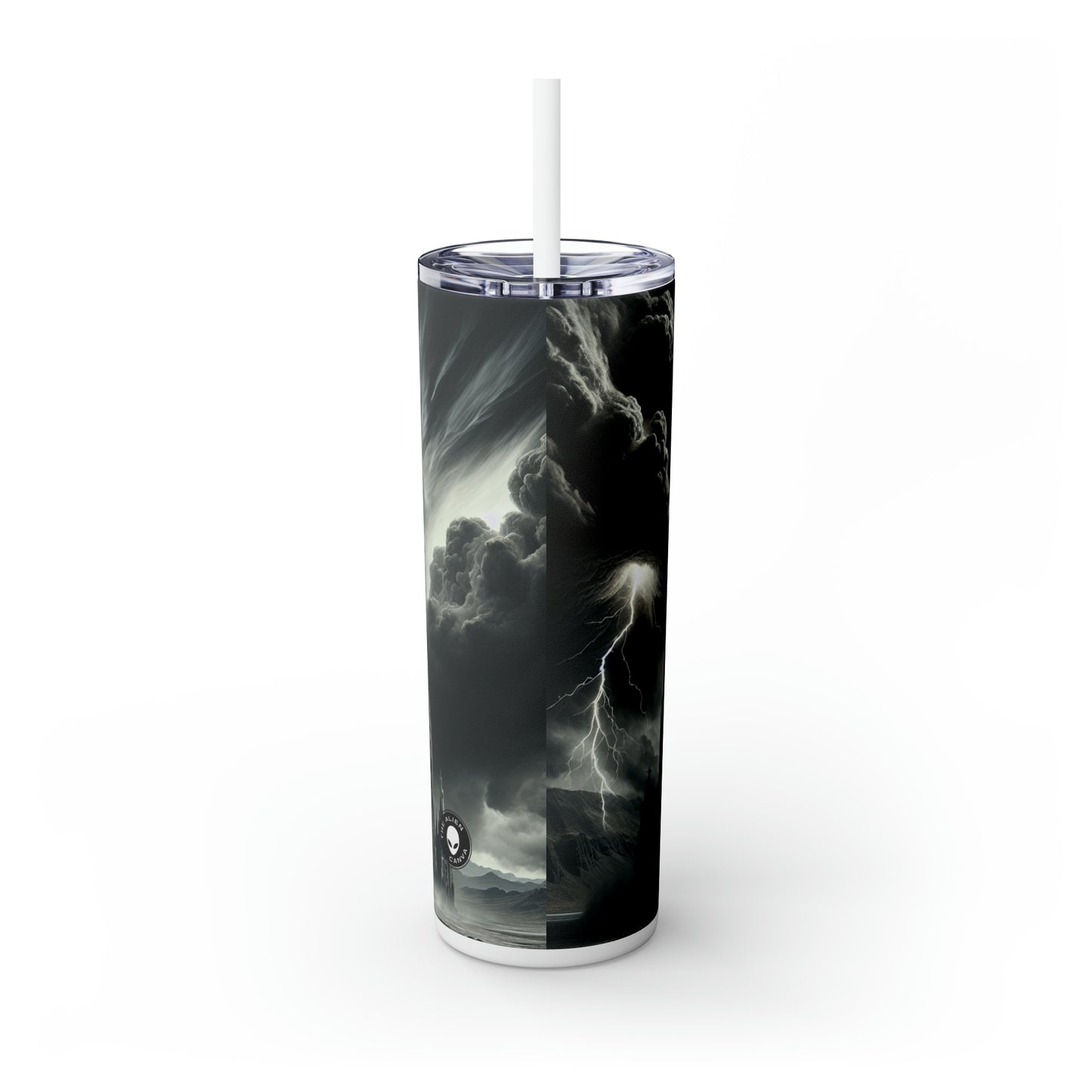 "Sauron's Shadow Tower" - The Alien Maars® Skinny Tumbler with Straw 20oz