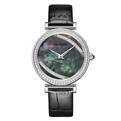 Women's Feather Dial Waterproof Belt Watch