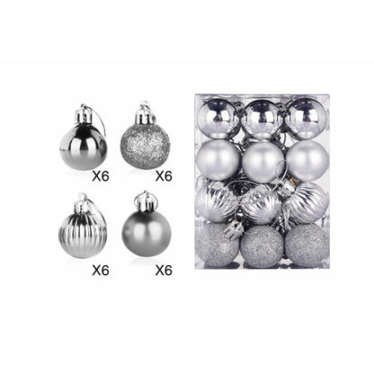 Boule de Noël 3 cm Galvanoplastie Boule brillante de forme spéciale en plastique