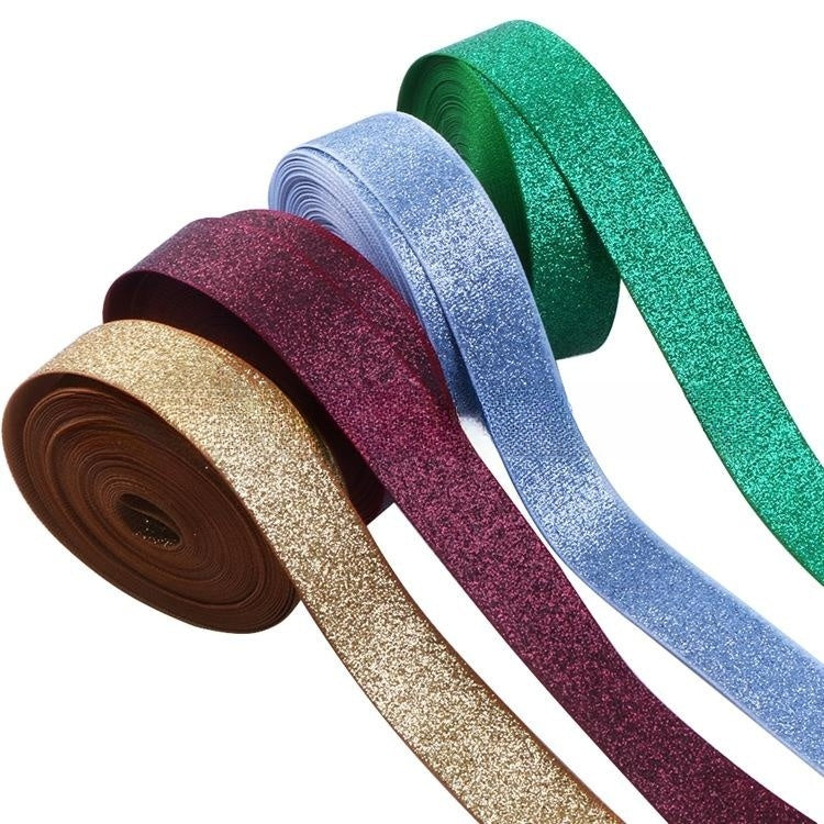 22mm Poudre De Poudre Couleur Unie Bricolage Bande Côtelée Ceinture En Polyester Accessoires De Vêtements