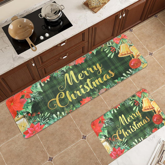 Christmas Strip Kitchen Pad Household Wear-resistant Stain-resistant Easy To Care