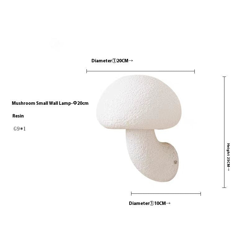 Cream Mushroom Wall Lamp Outdoor Bedroom Aisle Light