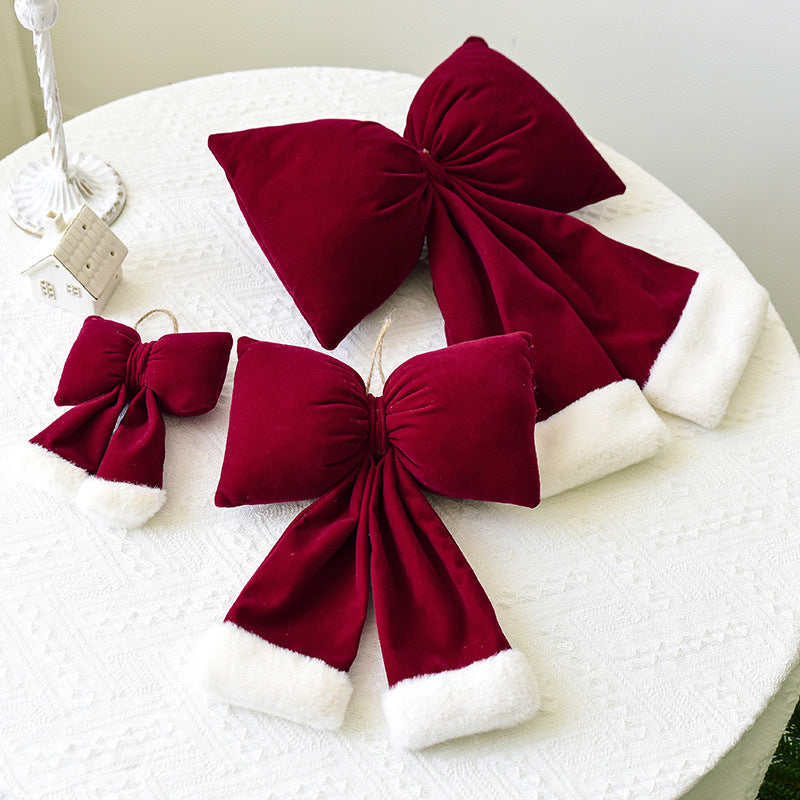 Christmas Large Lint Bowknot Three-dimensional Decorations