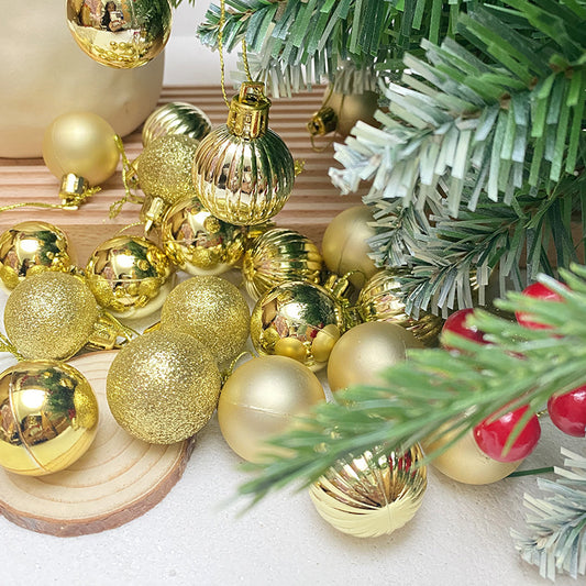 Christmas Ball 3cm Electroplating Bright Special-shaped Ball Plastic