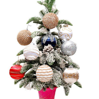 Christmas Decorations Foam Painted Silk Ball Christmas Tree Pendant