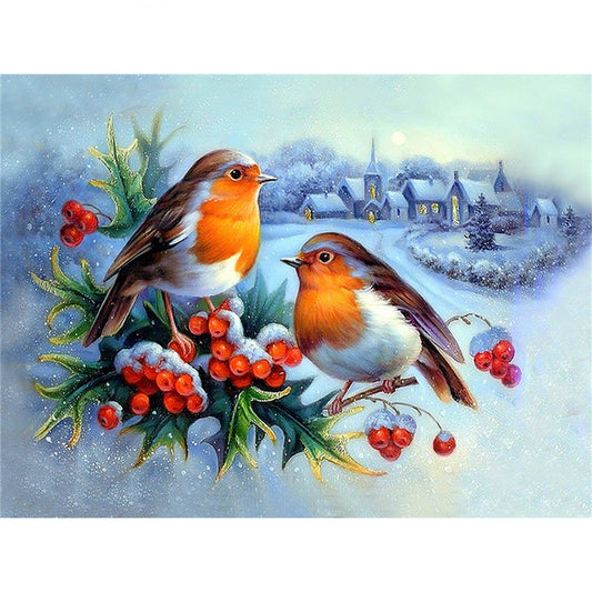 Diamond Painting Modern European Animal Bird In Snow