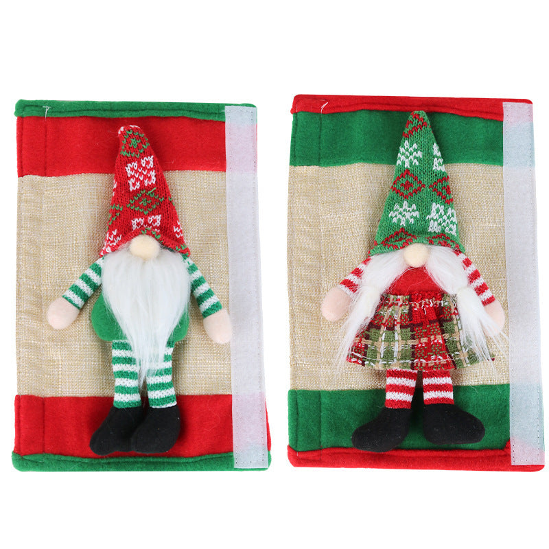 Protector de manija de puerta de refrigerador navideño, protector de manija, decoraciones para el hogar