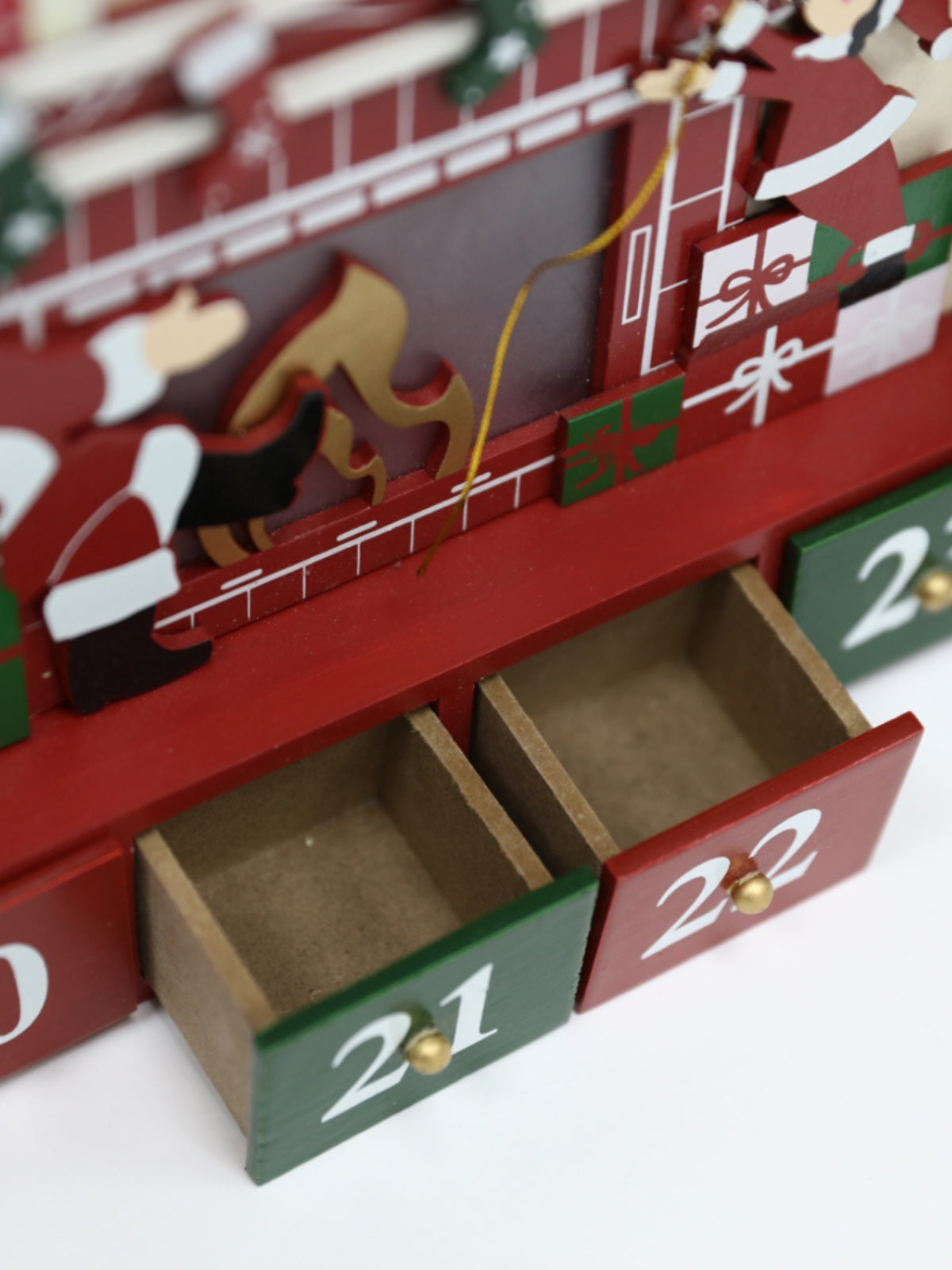 Christmas Countdown Lamp Fireplace Calendar Cabinet Decorations