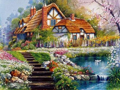 Home Decoration Landscape Diamond Cross Painting