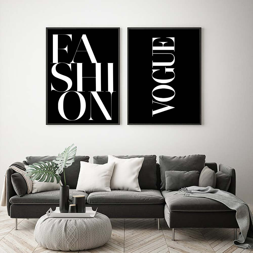 Póster decorativo minimalista en blanco y negro de moda para el hogar