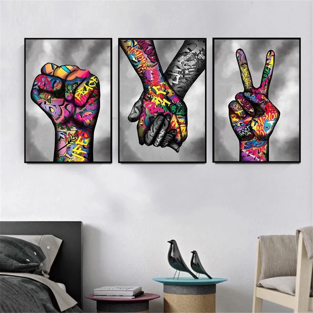 Peace Boxing Home Office Canvas Painting