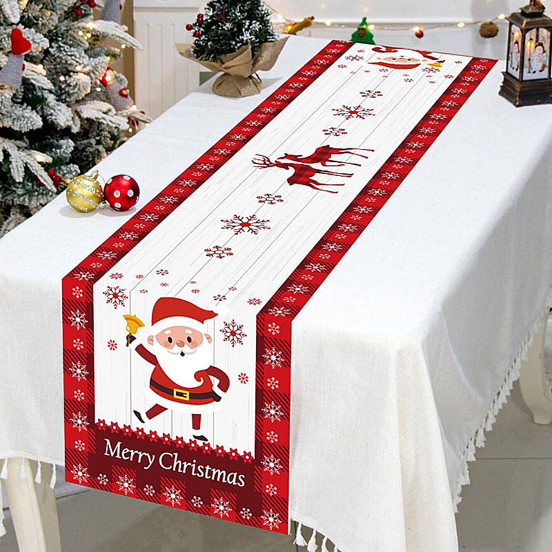 Christmas Tree Printing Waterproof Dyed Tablecloth