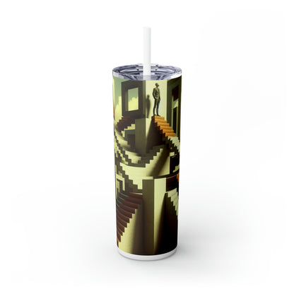 "The Stairway to Paradox" - The Alien Maars® Skinny Tumbler with Straw 20oz