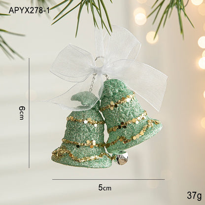 Colgante de plástico con forma de árbol de Navidad con forma de mariposa verde