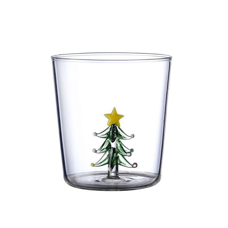 Coupe en verre en forme d'arbre de Noël en trois dimensions