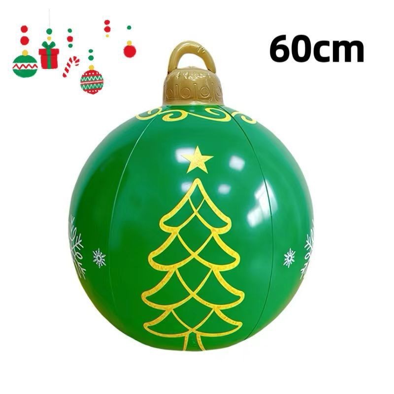 PVC Inflatable 60cm Christmas Ball Ornament Ball Venue Layout Party Atmosphere Ball Courtyard Layout