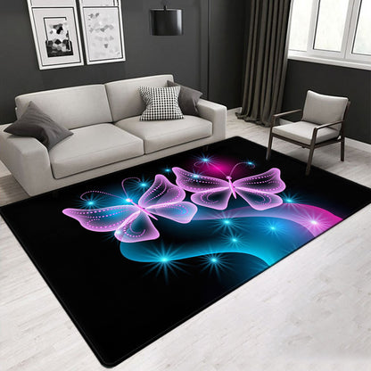 Tapis de sol de salon imprimé fleur-oiseau 3D