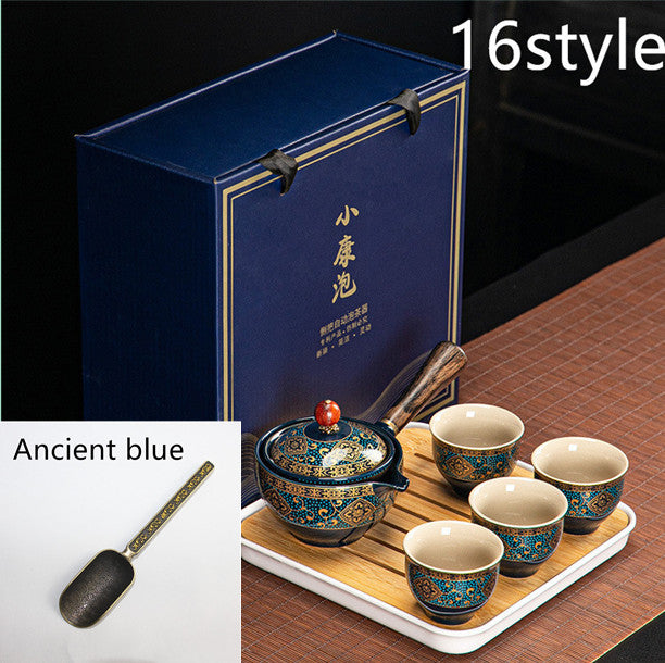 Juego de té y tetera Xiaoyao con rotación simple de 360 ​​grados Dongni