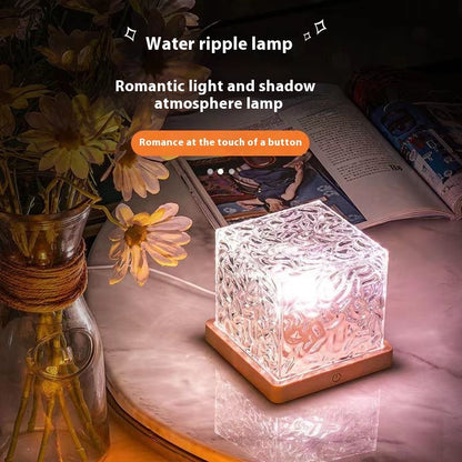 Dynamic Light And Shadow Ambience Light Rotating Water Wave Lamp