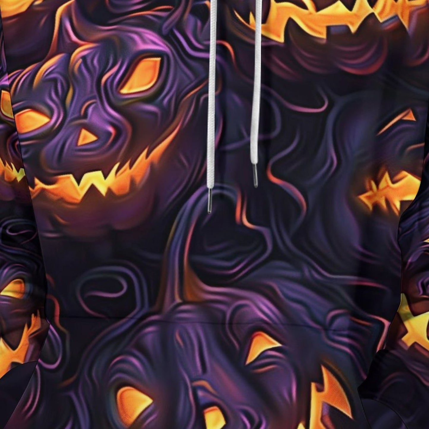 Pull à capuche ample pour homme avec impression numérique 3D pour Halloween