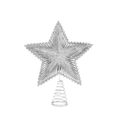 Iron Christmas Tree Top Five-pointed Star Luminous Decoration Christmas Decorations Small Ornaments