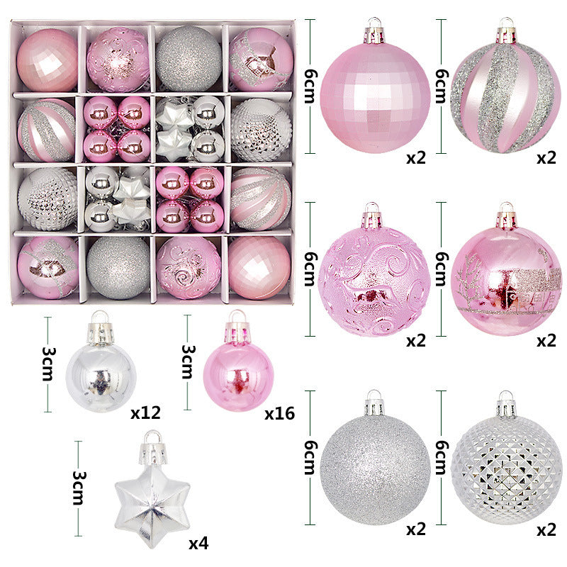 Lot de 44 pendentifs en forme de boule en papier peint galvanisé