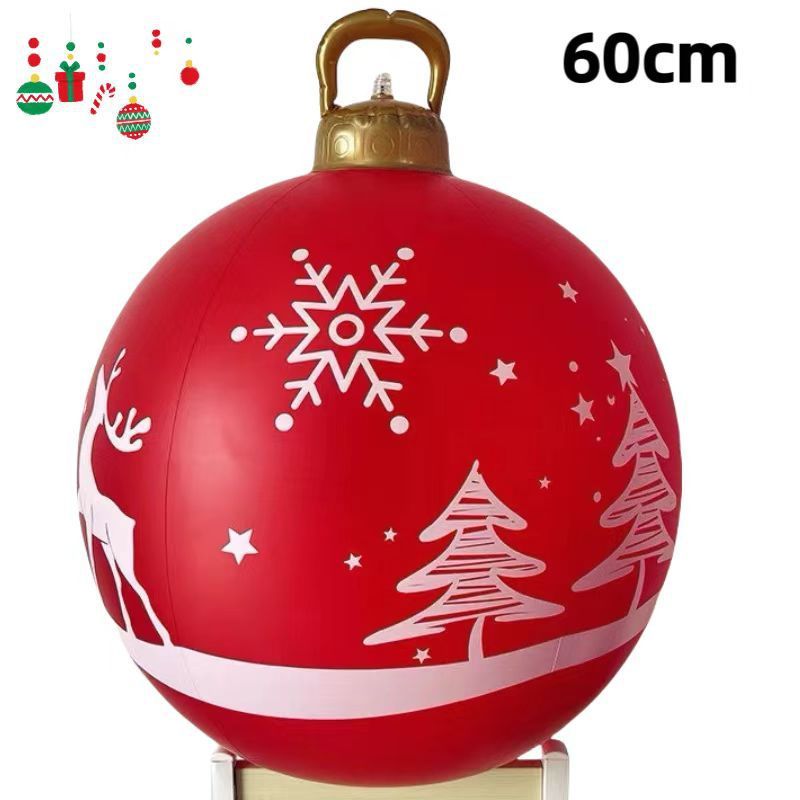 PVC Inflatable 60cm Christmas Ball Ornament Ball Venue Layout Party Atmosphere Ball Courtyard Layout