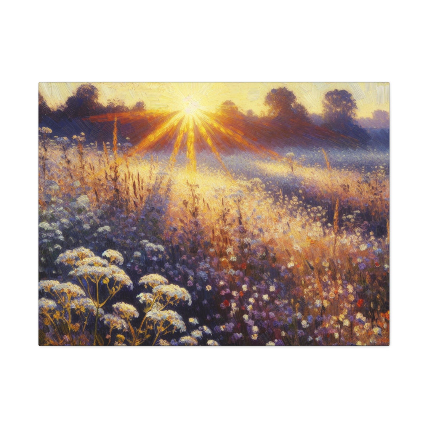 "Wildflower Sunrise" - The Alien Canva Impressionism Style