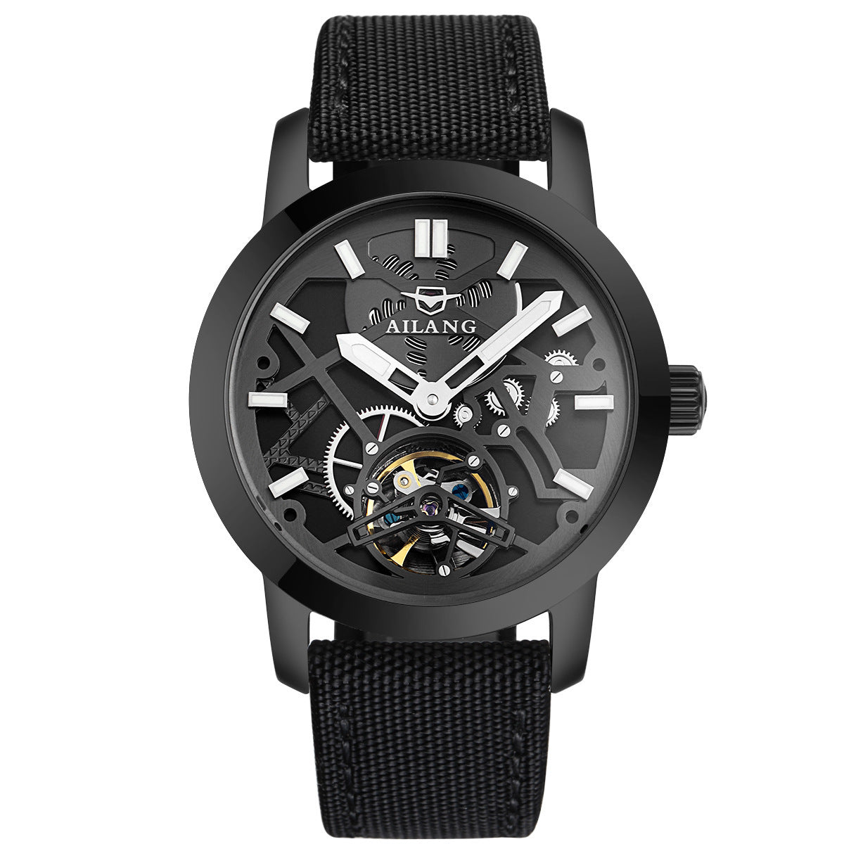 Reloj Reloj Mecánico Automático para Hombre Volante Hueco Reloj de Moda para Hombre