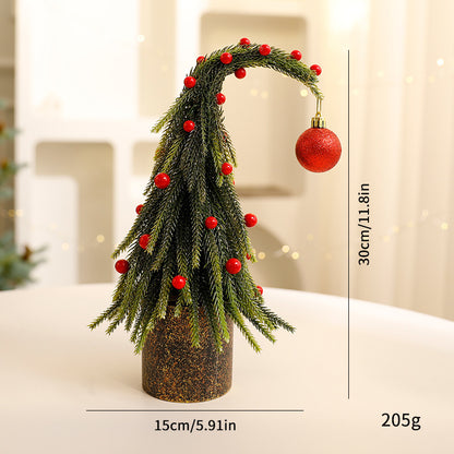 Adornos para árbol de Navidad con cuello torcido, decoración navideña casera