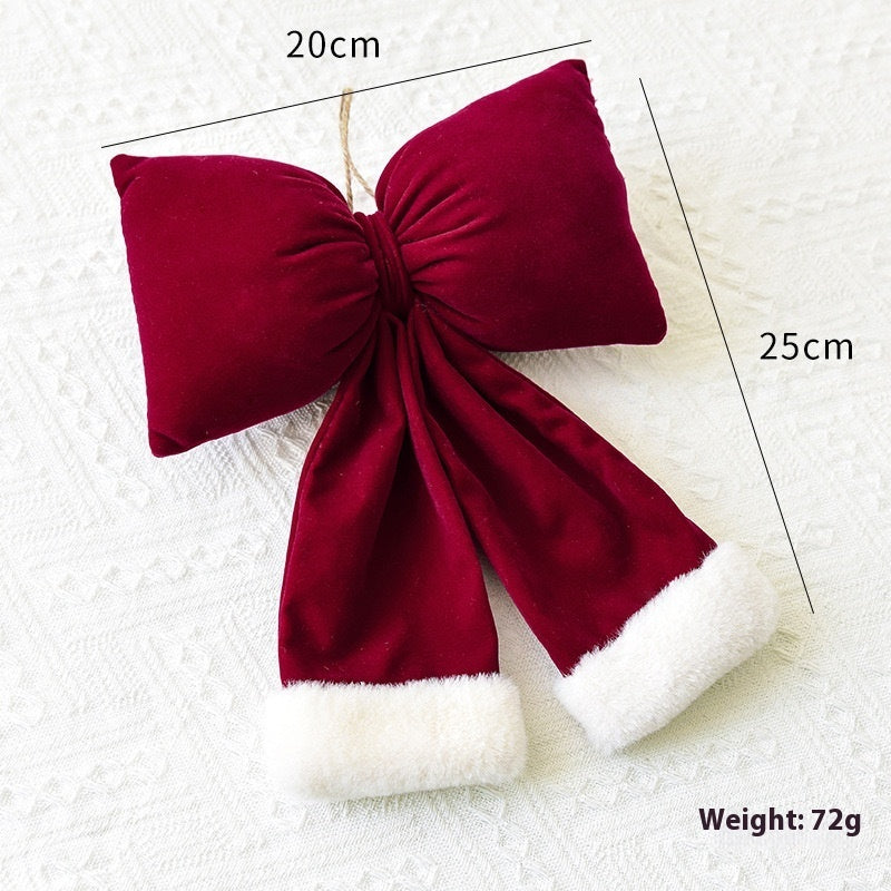 Christmas Large Lint Bowknot Three-dimensional Decorations