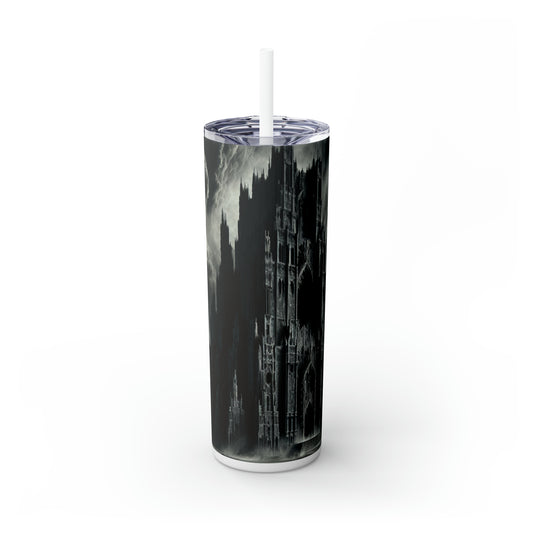 "Sauron's Shadow Tower" - The Alien Maars® Skinny Tumbler with Straw 20oz