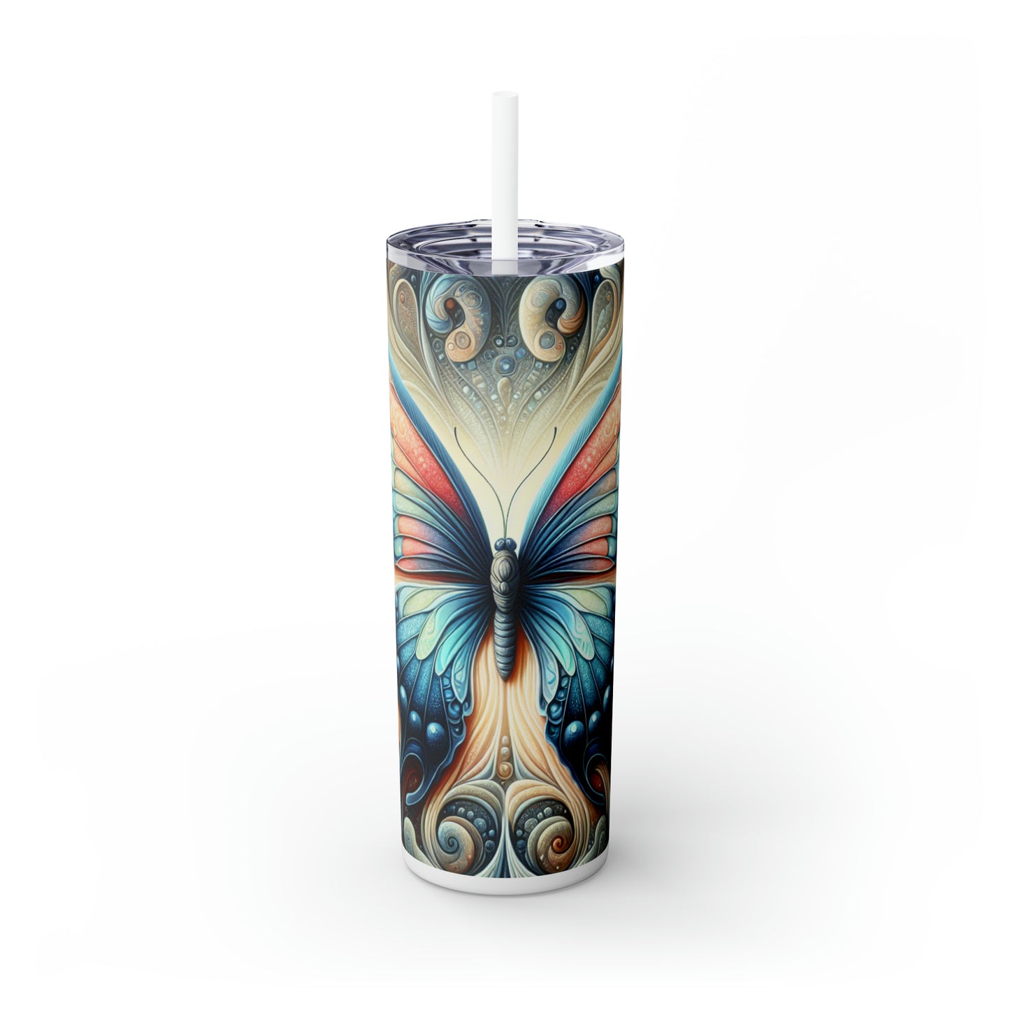 "Butterfly Transformation" - The Alien Maars® Skinny Tumbler with Straw 20oz Symbolism