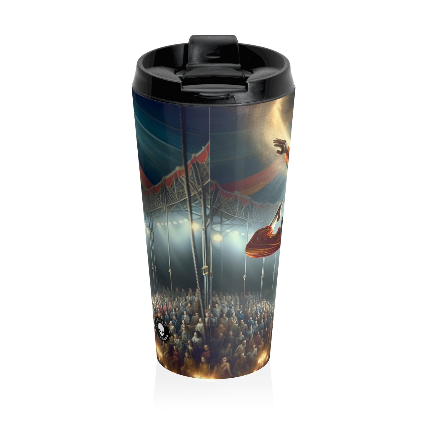 "The Aerial Acrobat" - The Alien Stainless Steel Travel Mug Photorealism