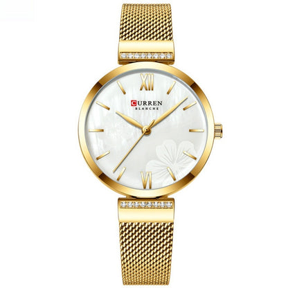 Reloj simple de cuarzo de aleación de moda para mujer