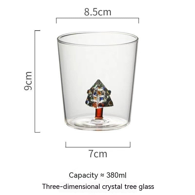 Coupe en verre en forme d'arbre de Noël en trois dimensions