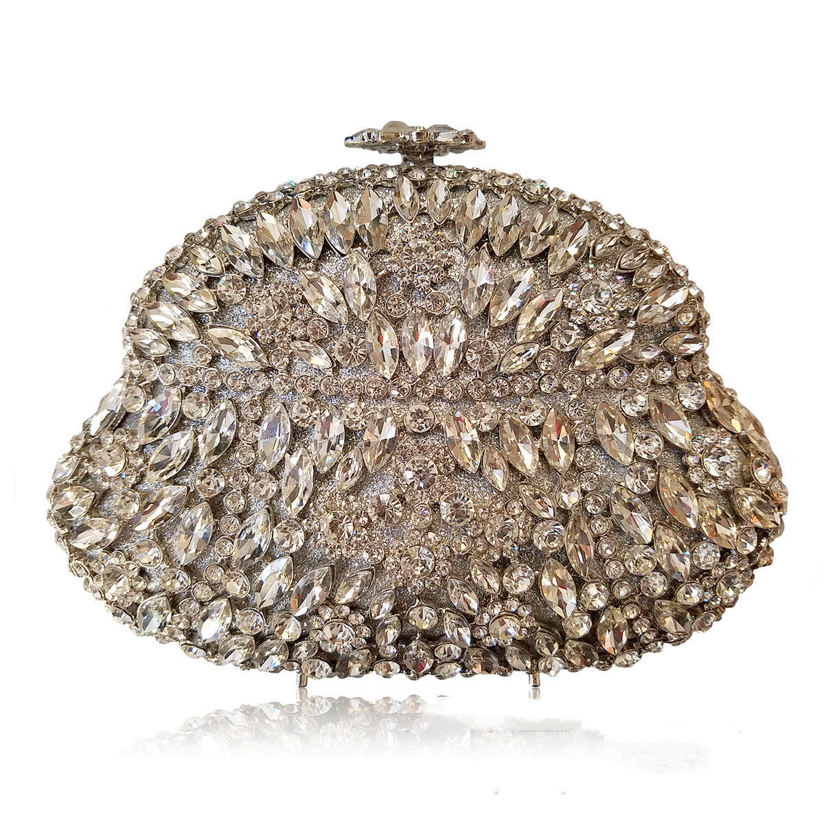 Bolso de noche simple con diamantes de imitación a la moda para mujer